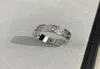 Anillo de amor lleno de diamantes ancho 56 mm V oro 18K nunca se desvanece marca de lujo reproducciones oficiales Con caja anillos de pareja regalo exquisito a6540706