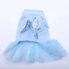 Vêtements pour chiens Chat Princesse Robe Dentelle Boutons tricotés à la main Pet Chiot Sangle Jupe Printemps / Vêtements d'été