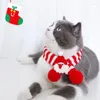 Abbigliamento per cani, costume natalizio per gatti, sciarpa lavorata a maglia per gatti, comoda