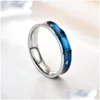 Band Rings Fashion 4mm 6mm rostfritt stål Högpolerad foever Love Ring Finger Men Womens Par Smycken Drop Delivery Dh5ot