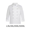 Chef Coat Abrasi Ropa de trabajo resistente Sudor Absorpti Uniforme para Waitr Industria alimentaria Camarero Cocina Hotel U1L3 #