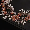 Luxe Crystal Pearl Rhineste fr Bridal Headband Handmade Vintage Style Leaf Floral Women Wedding Haar Accessies Tiaras Z6xt#