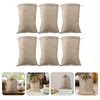 Storage Bags 6 Pcs With Drawstring Burlap Bag Linen Cloth Vegetable Sacks Portable Reusable Potato Shopping Jute Convenient