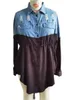 plus Size Jean Dres Patchwork Denim Blouse Loose Y2K Skirt Lady Fi Elegant Cloth 2023 Autumn Casual Mini Party Dr J9p7#
