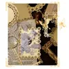 Envoltório de presente dourado oco-out adesivos borboleta floresta floco de neve diy material decorativo colar papelaria scrapbooking suprimentos