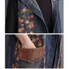 Kvinnors västar 2024 Autumn Vintage Hooded Print denim Vest Women Fashion Sleeveless Jacket Casual Loose Jeans Waistcoat Windbreaker R570