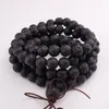 Bracelets de charme élégant 8mm collier bouddhiste 108 perles noires bracelet prière bijoux religieux pour les membres de la famille