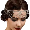 Hair Clips Wedding Diamond Headband Fringed HeadChain Lady Carnivals GalaDinner Chain