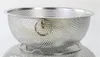 stainless steel round hole basket fruit drain rice Mesh Sifter Colander Strainer Sieve Rice Food Basket Cleaning Kitchen Clips 240322