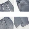 2024 Primavera Nuevo estilo Hombres Baggy Jeans High Street Tendencia de gran tamaño Coreano Casua Straight Loose Denim Pantalones de pierna ancha I7CY #