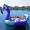 Big Swimming Pool Fits Six People 530cm Giant Peacock Flamingo Unicorn Inflatable Boat Pool Float Air Mattress Swimming Ring Party Toys boia 302o
