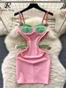 Singreiny Summer Beach Vacation Mini Dres Spaghetti Strap Strap Strapless Hollowed Out Out Candy Colors Sexy Party Dress 240326