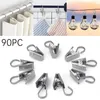 Shower Curtains 90PC Hooks With Clip Metal For Clips Curtain Bathroom Products