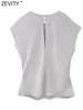 Women's Blouses Zevity 2024 Women Fashion O Neck Raglan Sleeve Soft Satin Smock Blouse Female Side Pleats Slim Shirt Blusas Chic Tops LS273