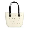 Lyxdesigner Eva Bogg Bag Women Tote Stora shoppingkorg Väskor Lady H195i Lagring Washable Beach Silicone Bog Bag Purse Eco Jelly Candy Plånbok