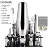 1-14 Pcsset 600 ml 750 ml en acier inoxydable Cocktail Shaker mélangeur boisson barman navigateur Kit barres ensemble outils avec support de casier à vin 240319