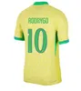 2024 Brazils Jerseys de football L.Paqueta Neymar Vini Jr.23 P.Coutinho Richarlison Football Shirt G.Jesus T.Silva Bruno G. Pele Casemiro Men Women Kids Set Jersey