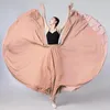720 degrés jupe en mousseline femmes 2 couches Lg jupes vêtements de performance élégants jupe en gaze grande balançoire vêtements de pratique de ballet n5CR #