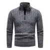 high Quality Men Winter Thicker Warm Stand-up Collar Cardigans Sweaters Men Pullover Sweaters Slim FIit Casual Turtlenecks 3XL K7ex#