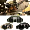 Goggles Tactical Goggles Outdoor Couping Fishing Sports Glasses 3 Lens Set Safety Protecter Eyewear Ferping Dustroproping CS Équipement