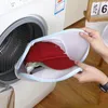Laundry Bags Simple Hat Wash Protector Baseball Cap Cleaner Bag Washing Machine Mesh 2Pcs Blue & White Durable