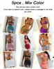 Kadın Mayo 5/10 PCS Bikini Setleri Toplu Ürünler Toptan Kıyafetler Yaz Moda Seksi Plaj Giyim 3 Parça Set Bandaj Bling M11702