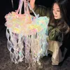 New Color DIY Lamp Mermaid Parti Jellyfish Light Lantern Girls Happy Under The Sea Theme Birthday Party Decor