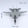 1/100 US Navy F-14 F-14A Tomcat Skeleton Fighter Plane Model Diecast Military Airplane Models for Collections and Gift