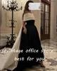 Sevintage Ivory와 Black Saudi Arabic Lg Evening Dreas Off The Shoulder Pleat Ruched A-Line Prom Dr Wedding Party Gown 83S0#