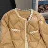 Parkas chauds légers Femme Fi Pearl Blanc Parka Manteau Style coréen Down Cott Vestes rembourrées Femmes Automne Hiver y1ko #