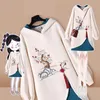 2024 LG Sweatshirt Chinese Dr Spring and Autumn Women's Loose Brodered Chegsam Casual Tang Suit New Hooded Sweater U5oi#