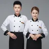 Chef Lg Sleeve Summer Set Restaurant Hôtel Cuisine Workwear Hommes et Femmes Jeunes Respirant Mince Chef Jacket Apr Chef Coat i24J #