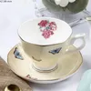 170ML fine bone china coffee cup and saucer spoon funny fashion design zakka tazas cafe espresso european mug 240325