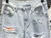 Pantaloni larghi in denim a nove punti larghi con foro grande da uomo Jeans larghi per uomo Y2k Streetwear G8Tu #