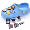 100pcs lot Cute Cartoon PVC Shoe Charms Crocks Decorations Accessories Crystal Animals Unicorns JIBZ For Croc Kids Gift2535