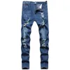 Männer Jeans Streetwear Zerrissene Dünne Männer Vintage Wash Feste Denim Hosen Mens Casual Slim Fit Bleistift Hosen Hombre Jogger