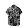 Camisas casuais masculinas camisa havaiana homens moda férias manga curta plantas tropicais streetwear tops harajuku 3d impressão roupas de praia