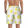 Shorts pour hommes Hommes Board Lemon Pattern Casual Swim Trunks Art Print Sports respirants Plus Taille Pantalon court