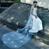 mmq M76 Fr Beaded Cathedral Wedding Veil 1 Tier Soft Tulle Lg White Wedding Veils Of Bridal Wedding Accories For Woman J23J#