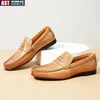 Dress Shoes Luxury Mens Loafers Genuine Leather 2024 Summer Style Designer Soft Casual Social Wedding