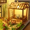 1 maison de poupée miniature avec kit de meubles, modèle de maison de loft de style chinois fait à la main pour adolescents, cadeau adulte, cadeau d'Halloween, de Noël, du Nouvel An, d'anniversaire