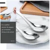 Spoons 2 Pcs Tablespoon Exquisite Small Coffee Teaspoon Stainless Steel Eating Toddler Tableware