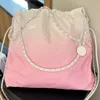 Klassisk designer 24p crossbody väska tote lyxig chenel diamantmönster quiltade axlar kvinnor mode rosa myntvitt kedja medium