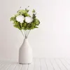 Dekorativa blommor Fake Peony Green Vintage Artificial Silk and Plastic Branch Table Wedding Party Home Decoration