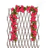 Dekorativa blommor Alla hjärtans dagssimulering Rose rotting vägg hängande siden bröllop dekoration falska växt vinstockar