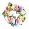 Decorative Flowers Home Decor Hydrangea Front Wreaths Flower For Window Door Rose Wreath Suction Cups