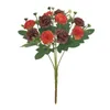 Fleurs décoratives UV Fake Protected Fake Realist Artificial Carnation Branch avec tige 10 Faux Flow Flower Decoration pour la fête de mariage à domicile