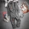 Hommes Lg Manches Combinaison Travailleur Vêtements Poches Cargo Zipper Fly Salopette Travail Combinaisons Occasionnelles Plus Taille Atelier Uniforme u8J3 #