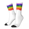 Men's Socks Retro Lgbt Pride Gay Basketball Rainbow Polyester Crew For Women Men