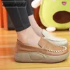 Casual Shoes Womans Loafers Platform Solid Color Round Toe Bekväm mjuk sula vulkaniserad för kvinnor mode skorfjäder höst pu